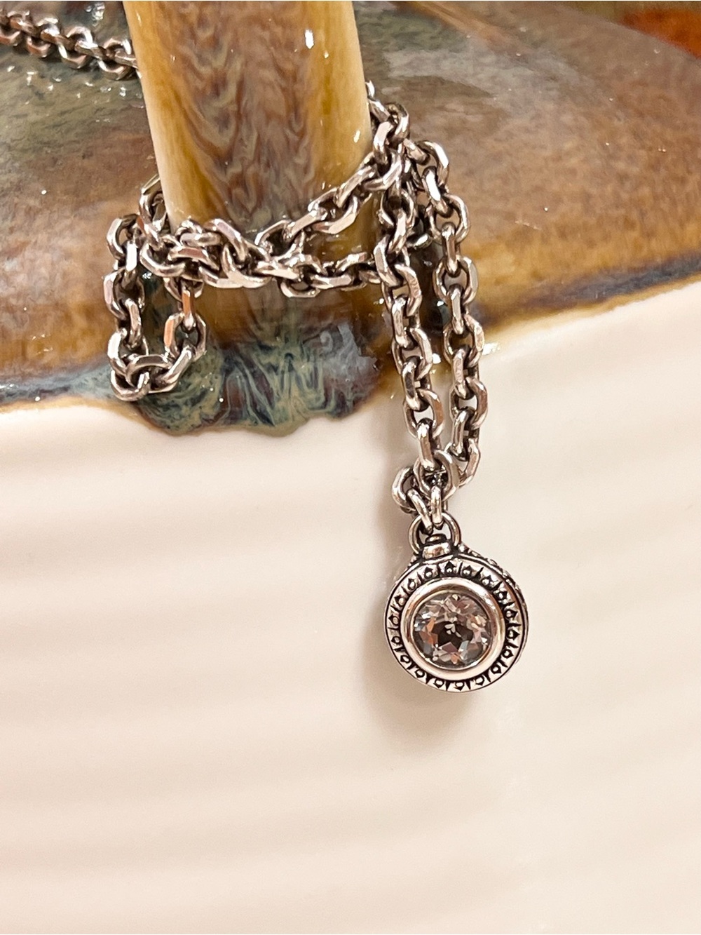 David & Ronnie Necklace, Silver (925) & 14K Gold, Chunky Chain, Beautiful